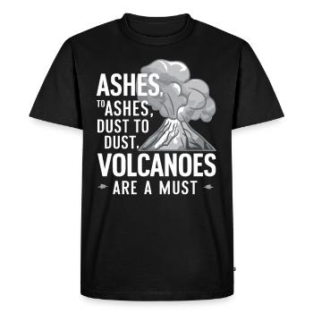 Funny volcano lava geology rock hunting geologist - Men's Premium Organic T-Shirt - black - Front - Nico (187cm)