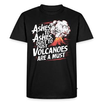 Funny volcano lava geology rock hunting geologist - Men's Premium Organic T-Shirt - black - Front - Nico (187cm)