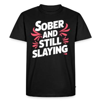 Recovery from alcohol dependence sobriety a a - Men's Premium Organic T-Shirt - black - Front - Nico (187cm)