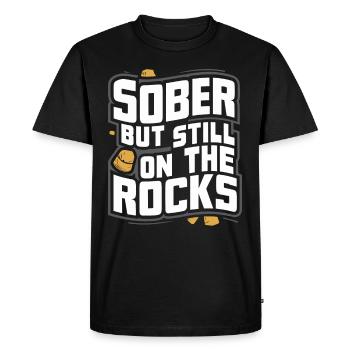 Rétablissement de la dépendance à l’alcool sobriété a a - T-shirt Premium bio Homme - noir - Devant - Nico (187cm)
