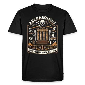 Archaeology Archaeologist Historical Exploration - Men's Premium Organic T-Shirt - black - Front - Nico (187cm)