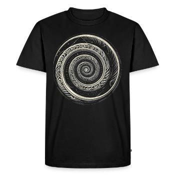 Pétroglyphe Art rupestre ancien Rock dessin indien - T-shirt Premium bio Homme - noir - Devant - Nico (187cm)
