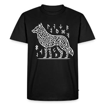 Pétroglyphe Art rupestre ancien Rock dessin indien - T-shirt Premium bio Homme - noir - Devant - Nico (187cm)