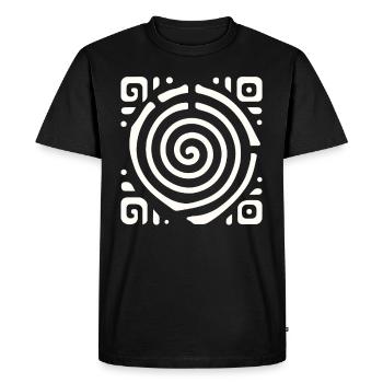 Petroglyph Rock Art Ancient Rock Drawing Indian - Men's Premium Organic T-Shirt - black - Front - Nico (187cm)