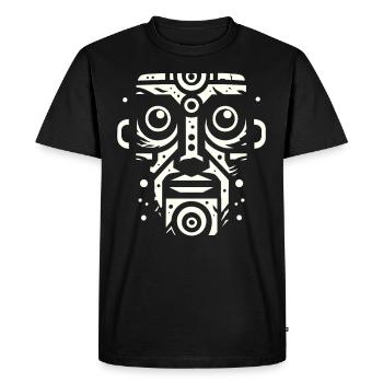 Pétroglyphe Art rupestre ancien Rock dessin indien - T-shirt Premium bio Homme - noir - Devant - Nico (187cm)