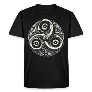 Pétroglyphe Art rupestre ancien Rock dessin indien - T-shirt Premium bio Homme - noir - Devant - Nico (187cm)