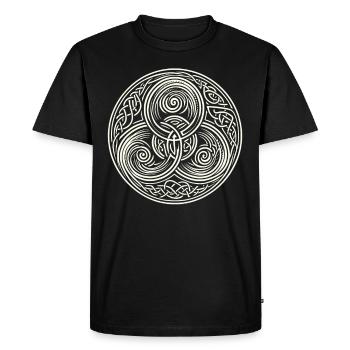 Pétroglyphe Art rupestre ancien Rock dessin indien - T-shirt Premium bio Homme - noir - Devant - Nico (187cm)
