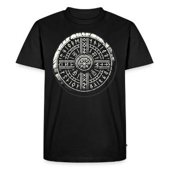 Pétroglyphe Art rupestre ancien Rock dessin indien - T-shirt Premium bio Homme - noir - Devant - Nico (187cm)