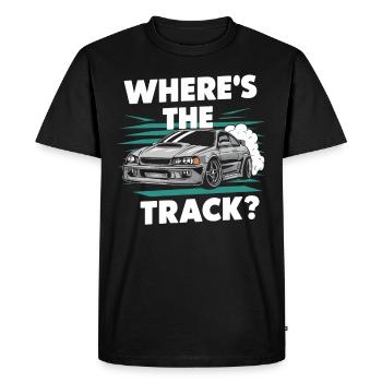 Car drift racing, racing car motorsport drift - Men's Premium Organic T-Shirt - black - Front - Nico (187cm)