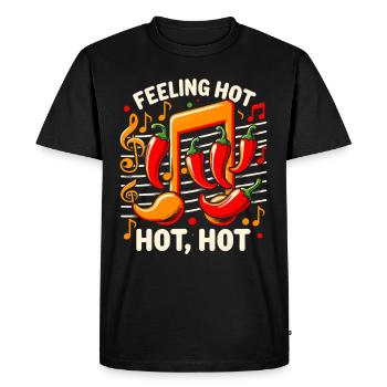 Amateurs de cuisine épicée, Chili Peppers Chef - T-shirt Premium bio Homme - noir - Devant - Nico (187cm)