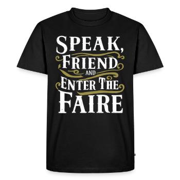 Renaissance Fête foraine tenue médiévale - T-shirt Premium bio Homme - noir - Devant - Nico (187cm)