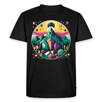 Geology Stone Hunt Agate Hunter Stone Collecting - Men's Premium Organic T-Shirt - black - Front - Nico (187cm)