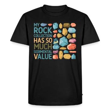 Geology Stone Hunt Agate Hunter Stone Collecting - Men's Premium Organic T-Shirt - black - Front - Nico (187cm)