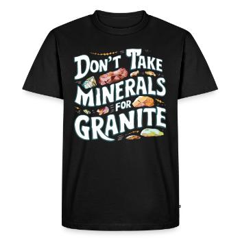Géologie Pierre Chasse Agate Chasseur Pierre Collecte - T-shirt Premium bio Homme - noir - Devant - Nico (187cm)