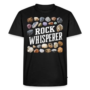 Geology Stone Hunt Agate Hunter Stone Collecting - Men's Premium Organic T-Shirt - black - Front - Nico (187cm)