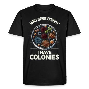 Microbiologiste Microbiologie Laboratoire Biologie des staphylocoques - T-shirt Premium bio Homme - noir - Devant - Nico (187cm)