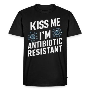 Microbiologiste Microbiologie Laboratoire Biologie des staphylocoques - T-shirt Premium bio Homme - noir - Devant - Nico (187cm)