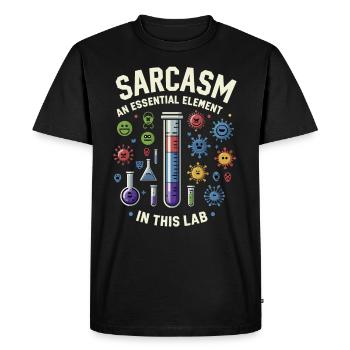Microbiologiste Microbiologie Laboratoire Biologie des staphylocoques - T-shirt Premium bio Homme - noir - Devant - Nico (187cm)
