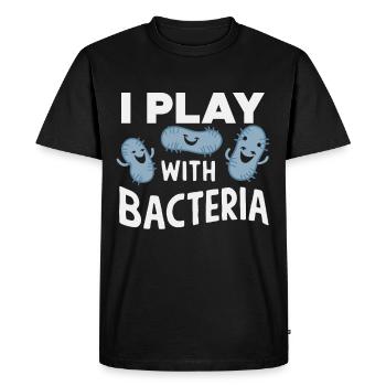 Microbiologiste Microbiologie Laboratoire Biologie des staphylocoques - T-shirt Premium bio Homme - noir - Devant - Nico (187cm)