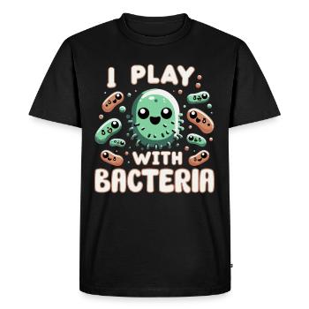Microbiologiste Microbiologie Laboratoire Biologie des staphylocoques - T-shirt Premium bio Homme - noir - Devant - Nico (187cm)