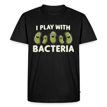 Microbiologiste Microbiologie Laboratoire Biologie des staphylocoques - T-shirt Premium bio Homme - noir - Devant - Nico (187cm)