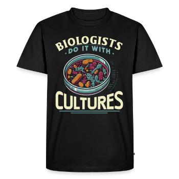 Microbiologiste Microbiologie Laboratoire Biologie des staphylocoques - T-shirt Premium bio Homme - noir - Devant - Nico (187cm)