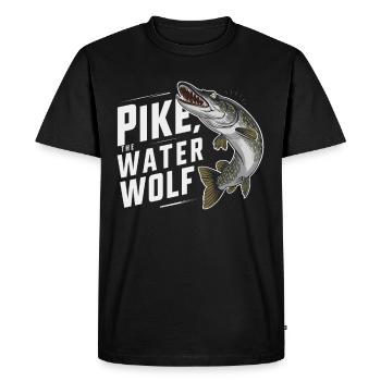 Northern Pike Fisherman Pike Fishing Rod Pike Fish - Men's Premium Organic T-Shirt - black - Front - Nico (187cm)