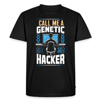 Microbiologiste Microbiologie Laboratoire Biologie des staphylocoques - T-shirt Premium bio Homme - noir - Devant - Nico (187cm)