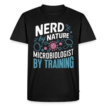 Microbiologiste Microbiologie Laboratoire Biologie des staphylocoques - T-shirt Premium bio Homme - noir - Devant - Nico (187cm)