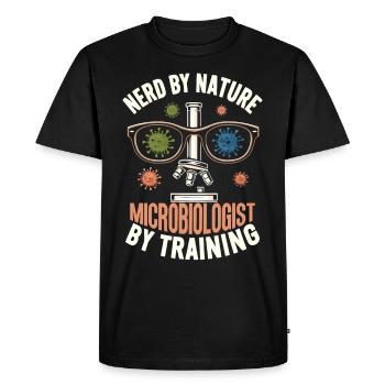 Microbiologiste Microbiologie Laboratoire Biologie des staphylocoques - T-shirt Premium bio Homme - noir - Devant - Nico (187cm)