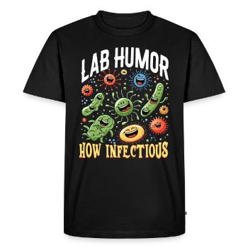 Microbiologiste Microbiologie Laboratoire Biologie des staphylocoques - T-shirt Premium bio Homme - noir - Devant - Nico (187cm)