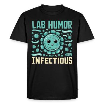 Microbiologiste Microbiologie Laboratoire Biologie des staphylocoques - T-shirt Premium bio Homme - noir - Devant - Nico (187cm)