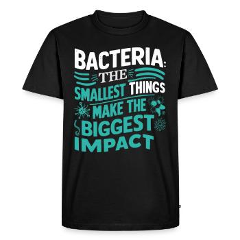 Microbiologiste Microbiologie Laboratoire Biologie des staphylocoques - T-shirt Premium bio Homme - noir - Devant - Nico (187cm)