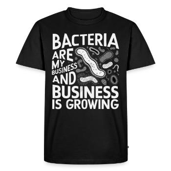 Microbiologiste Microbiologie Laboratoire Biologie des staphylocoques - T-shirt Premium bio Homme - noir - Devant - Nico (187cm)