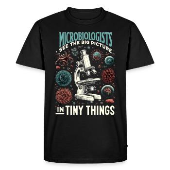 Microbiologiste Microbiologie Laboratoire Biologie des staphylocoques - T-shirt Premium bio Homme - noir - Devant - Nico (187cm)
