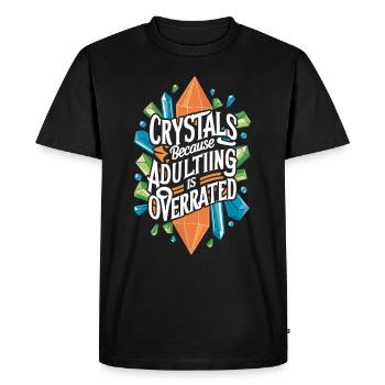 Crystal Healing Crytal Crystals and Stones - Men's Premium Organic T-Shirt - black - Front - Nico (187cm)