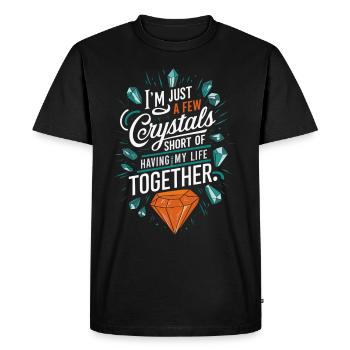 Crystal Healing Crytal Crystals and Stones - Men's Premium Organic T-Shirt - black - Front - Nico (187cm)
