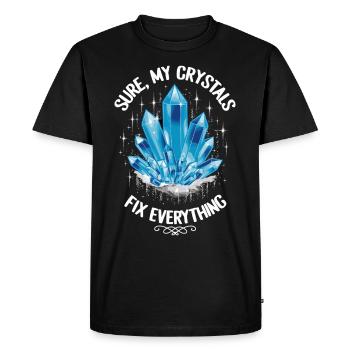 Crystal Healing Crytal Crystals and Stones - Men's Premium Organic T-Shirt - black - Front - Nico (187cm)