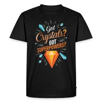 Crystal Healing Crytal Crystals and Stones - Men's Premium Organic T-Shirt - black - Front - Nico (187cm)