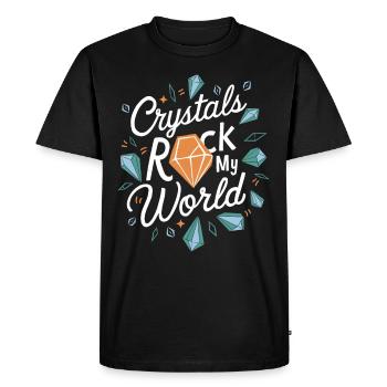 Crystal Healing Crytal Crystals and Stones - Men's Premium Organic T-Shirt - black - Front - Nico (187cm)
