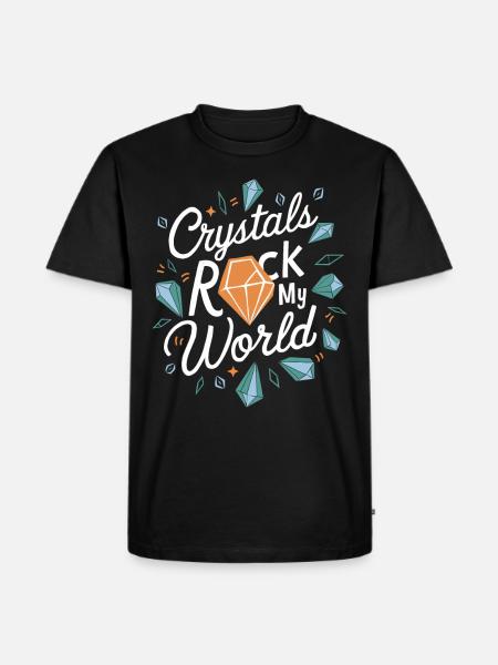 Kristall Healing Crytal Kristaller och Stenar - Ekologisk premium-T-shirt herr - svart