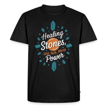 Crystal Healing Crytal Crystals and Stones - Men's Premium Organic T-Shirt - black - Front - Nico (187cm)