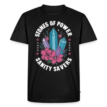 Crystal Healing Crytal Crystals and Stones - Men's Premium Organic T-Shirt - black - Front - Nico (187cm)