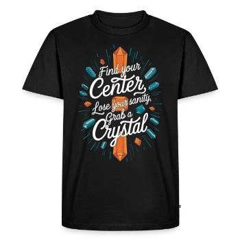 Crystal Healing Crytal Crystals and Stones - Men's Premium Organic T-Shirt - black - Front - Nico (187cm)