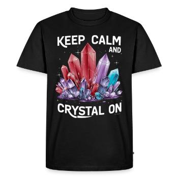 Crystal Healing Crytal Crystals and Stones - Men's Premium Organic T-Shirt - black - Front - Nico (187cm)