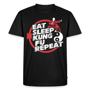 Kung Fu Kung Fu Chinois Kung Fu Asiatique - T-shirt Premium bio Homme - noir - Devant - Nico (187cm)