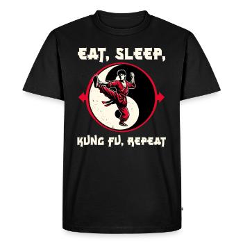 Kung Fu Kung Fu Chinois Kung Fu Asiatique - T-shirt Premium bio Homme - noir - Devant - Nico (187cm)