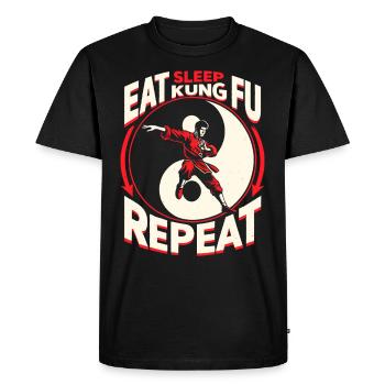 Kung Fu Kung Fu Chinois Kung Fu Asiatique - T-shirt Premium bio Homme - noir - Devant - Nico (187cm)