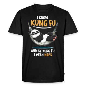 Kung Fu Kung Fu Chinois Kung Fu Asiatique - T-shirt Premium bio Homme - noir - Devant - Nico (187cm)