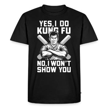 Kung Fu Kung Fu Chinois Kung Fu Asiatique - T-shirt Premium bio Homme - noir - Devant - Nico (187cm)